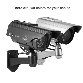 Võltsitud Kaamera Päikeseenergia Näiv Kaamera Veekindel Väljas Turvalisuse CCTV Järelevalve Dummy Bullet Kaamera Koos LED Valgus