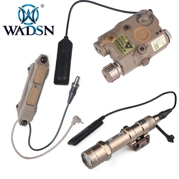WADSN Softair Taskulamp SF M600B MINI SCOUT LIGHT+LA-PEQ15 RED Dot IR Laser Valge Valgus Taktikaline Suurendatud Rõhk Pad Lüliti