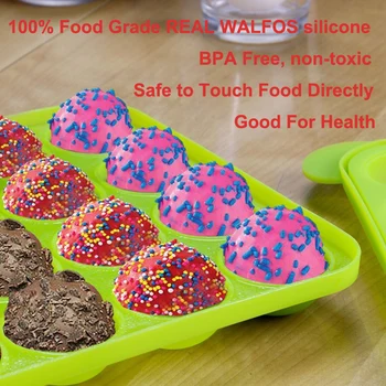 WALFOS 1 Tk Eco-Sõbralik Silikoon kook pop hallituse cupcake lollipop hallituse pulgad ahjugrill stick tool kook hallituse pan