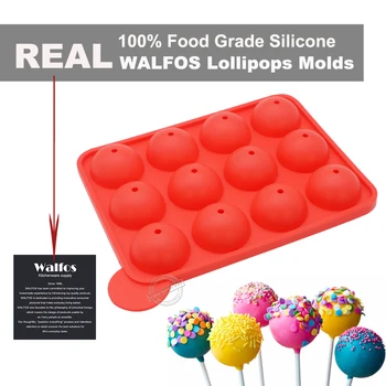 WALFOS 1 Tk Eco-Sõbralik Silikoon kook pop hallituse cupcake lollipop hallituse pulgad ahjugrill stick tool kook hallituse pan
