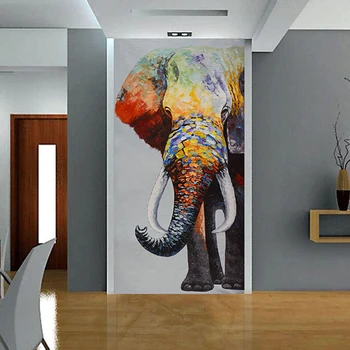 Wall Art Maali Canvas Poster ja Print Loomade Pilt loomamustrid Plakat Õli Elevant eest elutuba Home Decor raamita