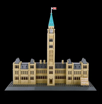 Wange Kuulus Arhitektuur ehitusplokid Loominguline Maailma Seeria 608pcs Ehitus Kanada Parlamendi Tellised Kid Mänguasjad, Kingitused