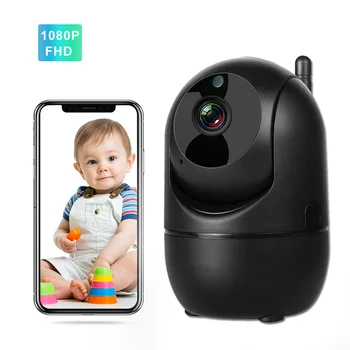 WiFi beebimonitor 1080P Traadita Beebi Magab Ekraan kahesuunaline Audio Automaatne Jälgimine Öise Nägemise Kaamera Lapsehoidja Lapsehoidja Telefon