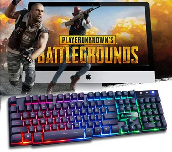 Wired Gaming Klaviatuuri Mehaaniline Tunne, Taustavalgustusega Klaviatuur USB 104 Keycaps Klaviatuuri Veekindel Arvuti Mäng, Klaviatuurid Combo Set