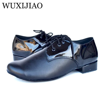WUXIJIAO Päris nahk + PU mehed tango pulm kingad kaasaegne kingad tantsusaal tantsu kingad võivad olla kohandatud suurus