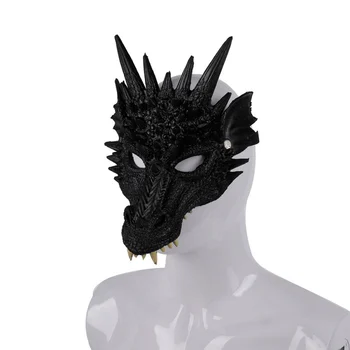 X 4D Sinine Draakon Mask Hal Näo Mask Halloween Kostüüm Pool Kaunistused Sot Cosplay Hirmul Halloween Mask Lapsed Teismelised