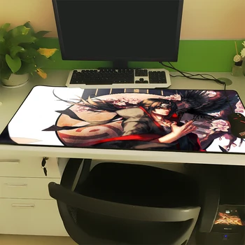 XGZ Noorte Anime Suured Mouse Pad Black Kinnitusvahendite Naruto Sharingan Itachi Sülearvuti Tabel Matt Universaalne Kummist ei libise