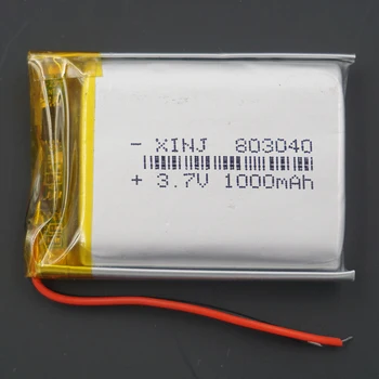 XINJ 3.7 V, 1000 mAh liitium-polümeer aku Li-ioon rakkude 803040 GPS E-raamat Sõidu diktofon, Kaamera, bluetooth kõrvaklapid kõlar