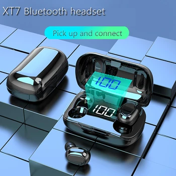 Xt7 TWS Traadita Kõrvaklappide 5.0 Bluetooth Hi-fi Heli, led-Ekraan, Stereo Kõrvaklapid Earbuds Mini Kõrvaklapid telefon