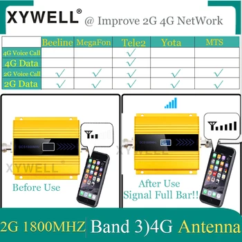 XYWELL 4g Signal Booster 1800 MHZ GSM Amplificador GSM 2g 4g Korduva DCS 1800 Korduva Mobiiltelefoni Signaali Võimendi Repeater