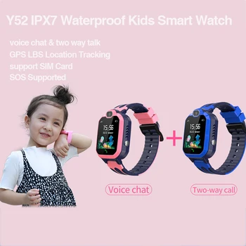 Y52 IPX7 Veekindel Lapsed Smart Watch GPS LBS Asukoha Jälgimine SmartWatch SIM-Kaardi kahepoolne Kõne SOS Kaamera Anti Kadunud Lapsed Vaata