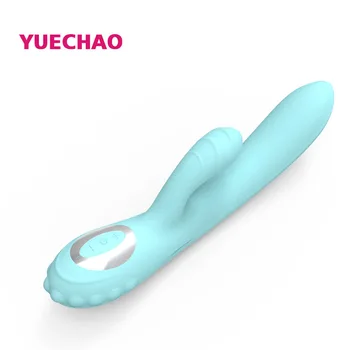 Ychao kahekordne šokk AV laadimine silikoon vibraatorid naissoost täiskasvanud asjade massager kliitori stimulatsiooni Meditsiiniline Silikoon Sugu mänguasjad