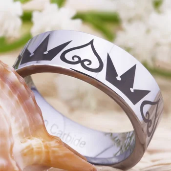 YGK EHTED Fashion abielusõrmus Naistele Meeste kingdom hearts Disain Hõbe Volfram Ring Armastus Ringi Kaasamise Pool Ringi