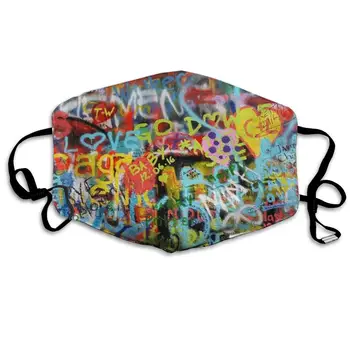 YongColer Unisex Hingav Graffiti Seina Art Suu Mask - Reguleeritav Kõrvaklamber Anti Tolmu Saaste Näo Mask Töötab