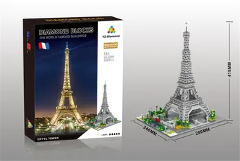 YZ 3D Loominguline Arhitektuur Tellised Mirco Pariisi Eiffeli Torni plokid Venemaa Moskva Vassili Katedraal mänguasjad Lastele Hariduslik mänguasi