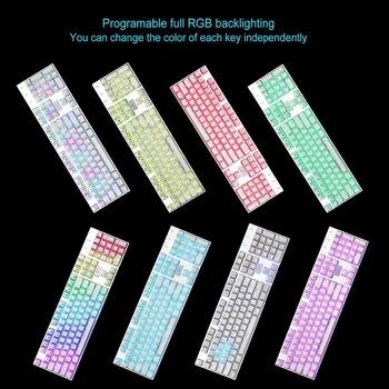 Z88 RGB Mechanical Gaming Keyboard Punane Lüliti - Lineaarne Vaikne Programmeeritav RGB Taustavalgustusega veekindel 104 Võtmed Anti-Ghosting