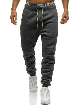 ZOGAA Mehed Sweatpants Pingutusnöör Sörkimine Püksid Sport Püksid 3 Värvid Hip-Hop Pluss Suurus S-3XL Meeste Puuvillased Paela Kirja Prindi Püksid