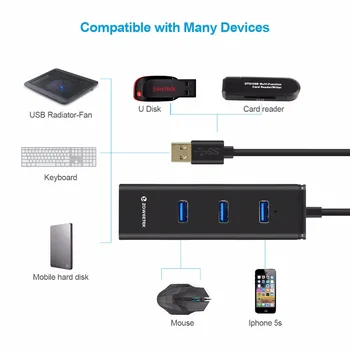 Zoweetek USB 3.0 Hub 10/100/1000 mbit / s 3 Ports RJ45 Gigabit Ethernet LAN Kaabel-Wifi Adapter For Mac Sülearvuti Macbook Arvuti