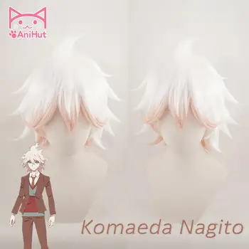 【AniHut】Komaeda Nagito Parukas Danganronpa Cosplay Parukas Anime Cosplay Juuksed Sünteetiline Kuumakindel Juuksed Komaeda Nagito Cosplay